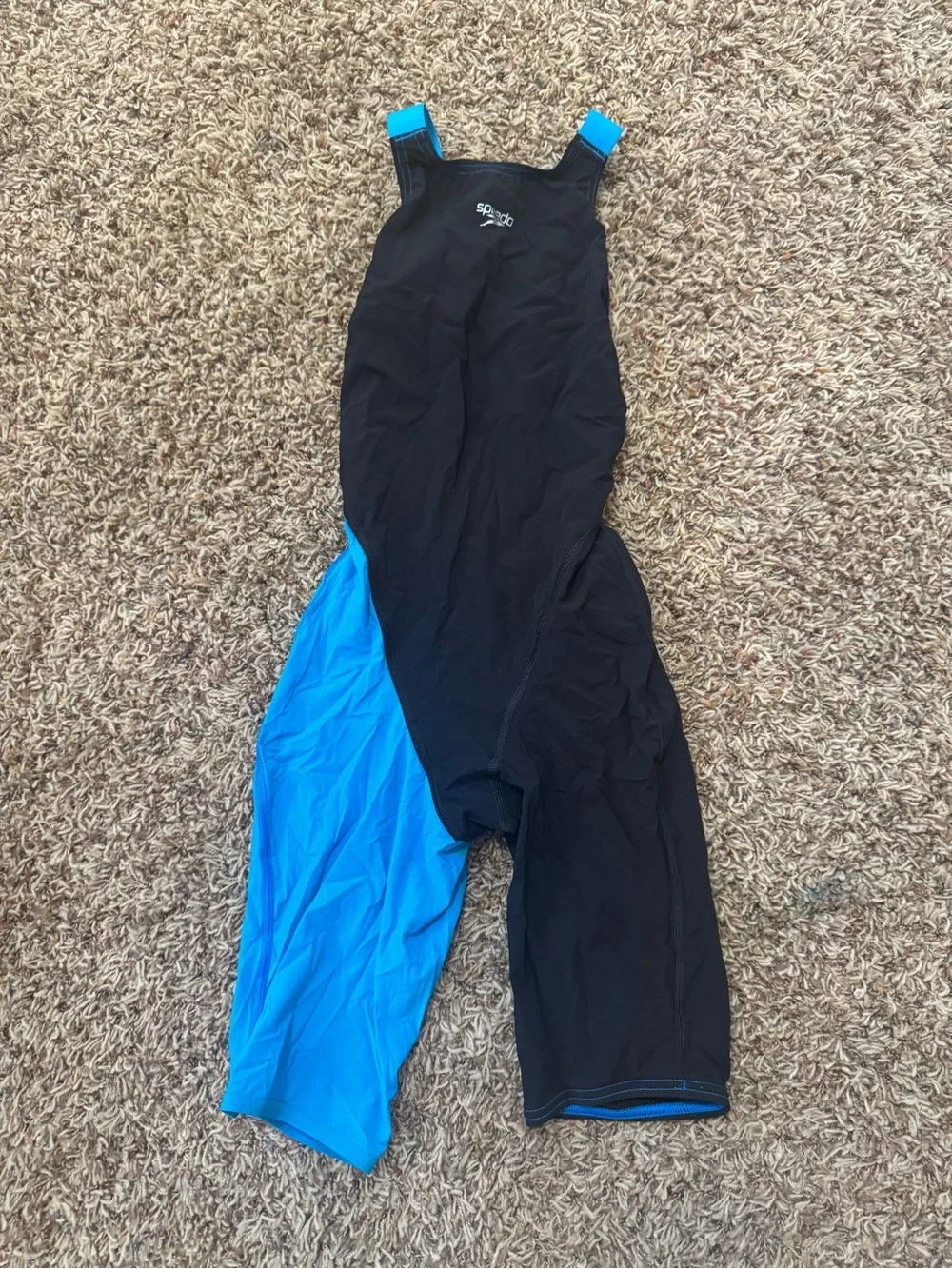 Speedo Black and Bright Blue Racing Kneeskin